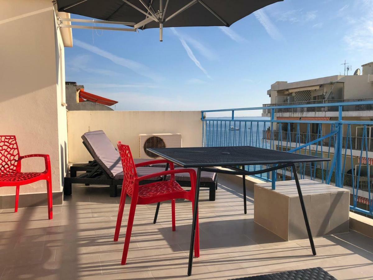 Hotel Courbet Juan-les-Pins Bagian luar foto